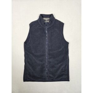 Mack Weldon Blue Fleece Sweater Vest Men's Size Large Zip Coat‎ Jacket Cozy Golf